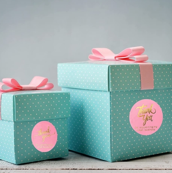 50 CT.  2 Inch Pink Thank you  for supporting my small Business Stickers - Picture 6 of 9